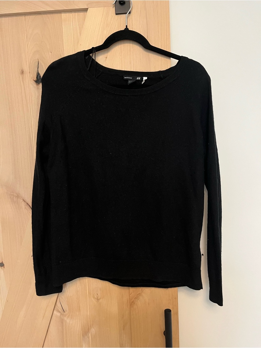 H&M Black 30% cashmere 70% cotton Crewneck Women's Sweater